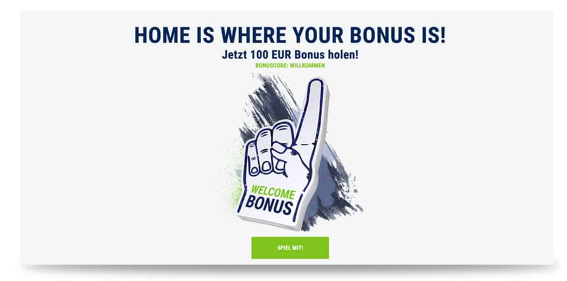100€ bet at home Bonus