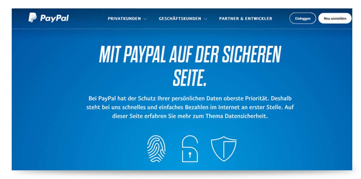 Sicherheit bei Paypal
