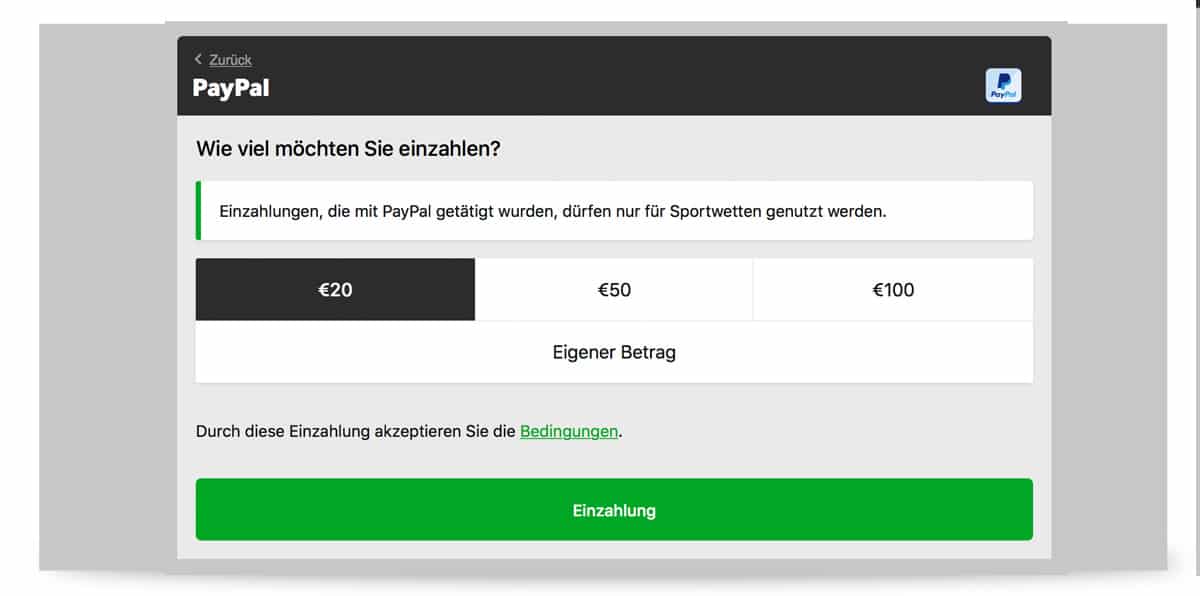 Betway Paypal Auszahlung