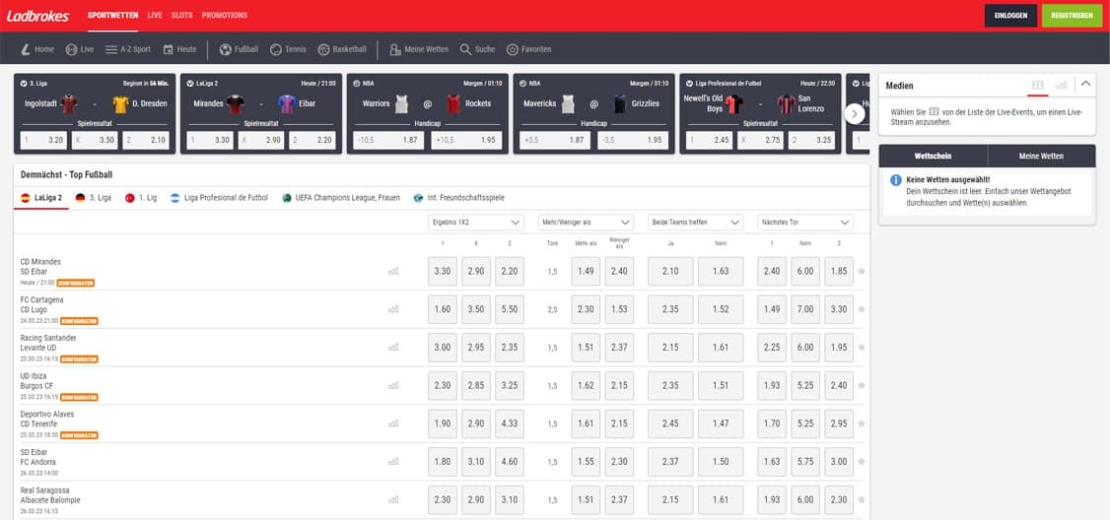 Ladbrokes Startseite im Archiv