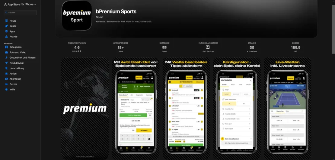 bPremium Sports App im App Store