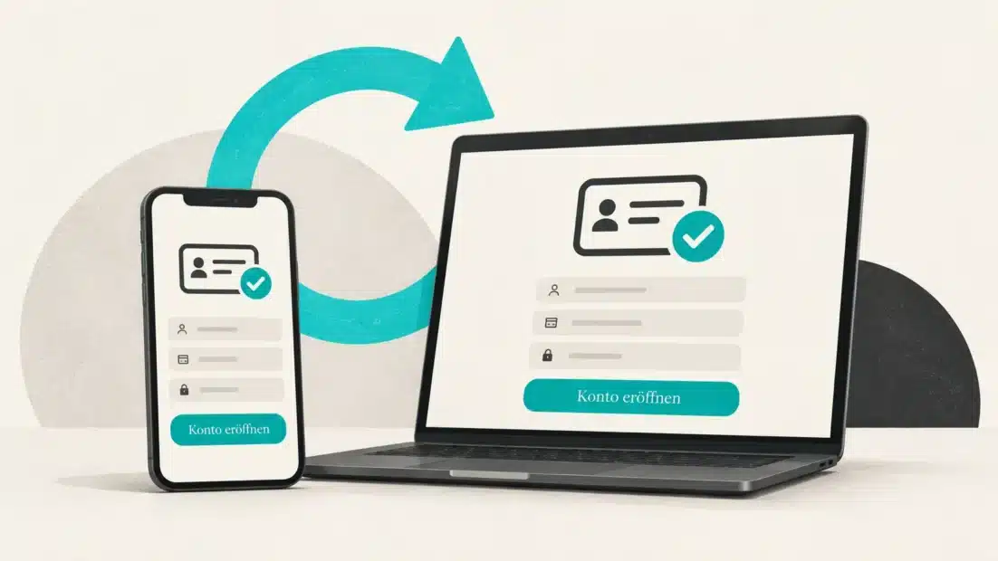 Bet3000 Konto eröffnen: Anmeldeformular auf Smartphone und Laptop nach dem Neustart des Anbieters