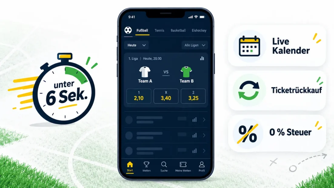 Tipwin App mit Live Kalender, Ticketrückkauf und Wetten ohne Steuerabzug