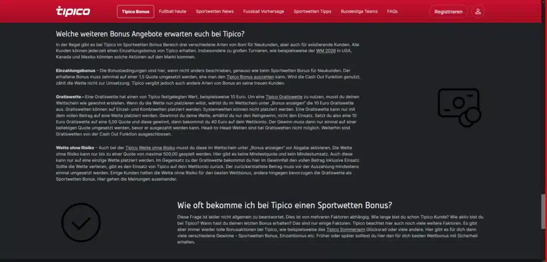 Infos zu den Boni für Bestandskunden bei Tipico