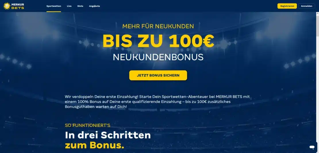 Merkur Bets Neukundenbonus ohne Promo Code