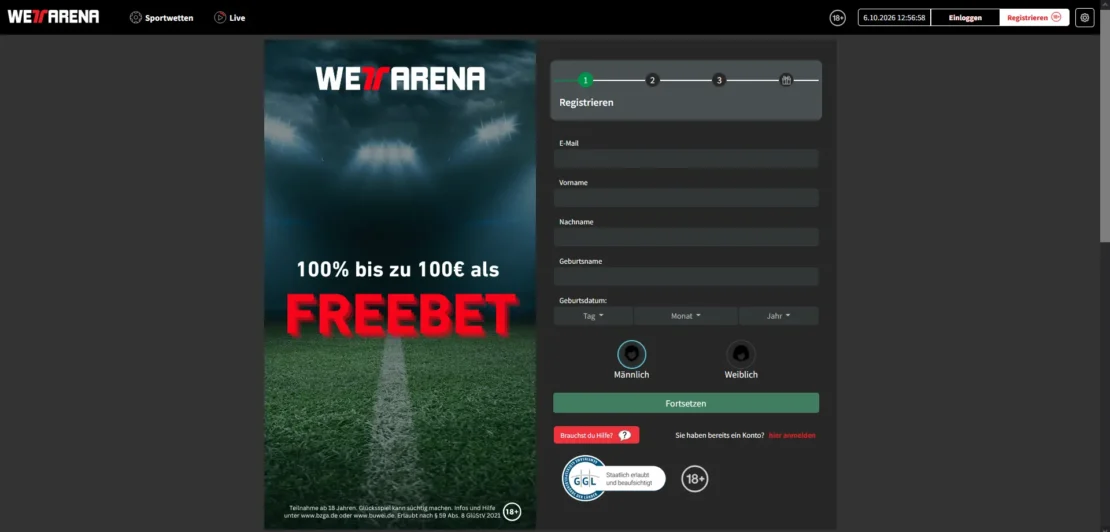 Bonusbedingungen des Wettarena Willkommensbonus